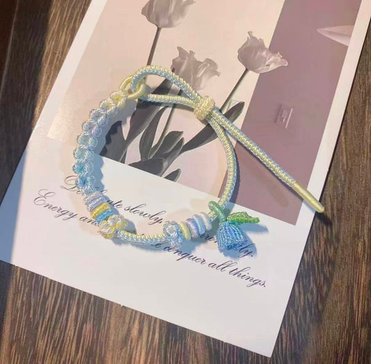 Cartoon Version-Blue Flowers